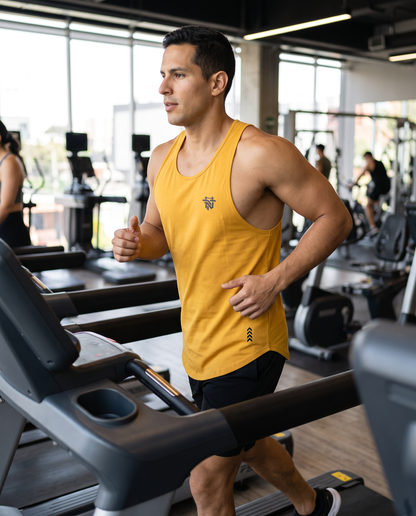 Esqueleto olímpico mostaza, día de cardio